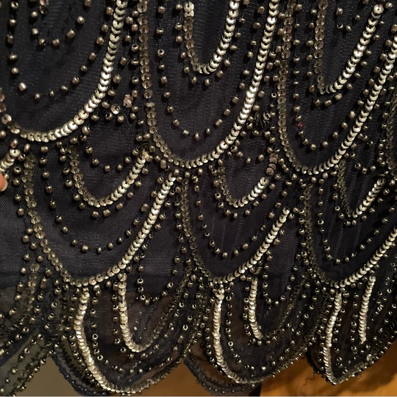 Gorgeous Navy Beaded Cocktail Dress. Excellent condition. Worn once. SZ12 - Picture 3 of 5